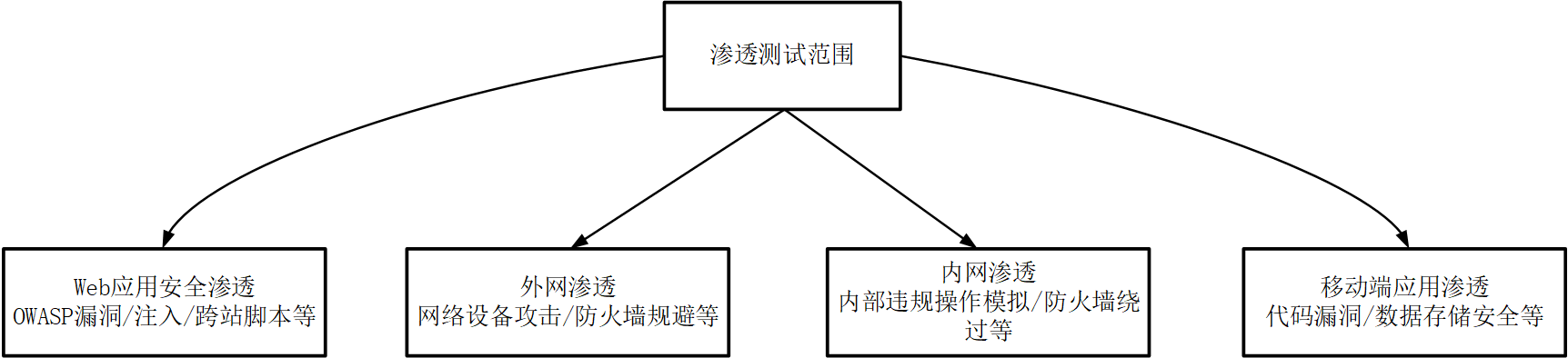 渗透测试范围示意图
